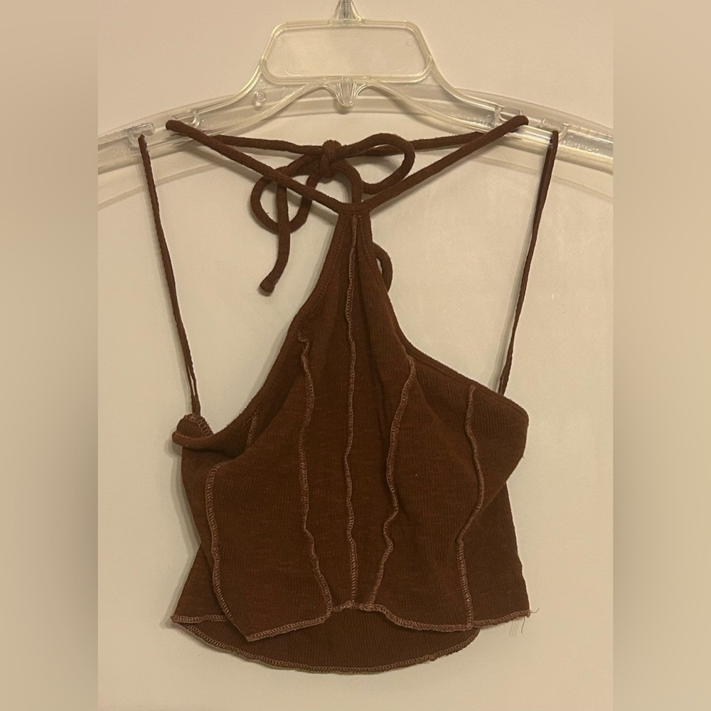 Tie Halter Crop top size small